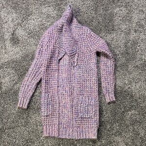 Cat & Jack Lavender Multi-Tone Knit Open Cardigan